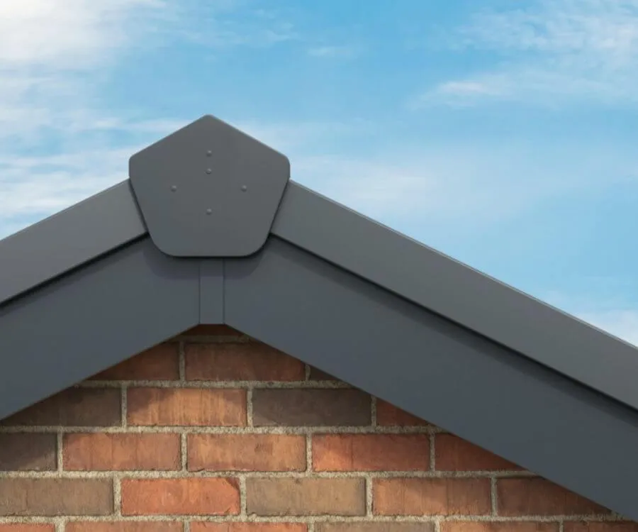 Continuous dry verge shown along a gable edge, giving an unbroken line
