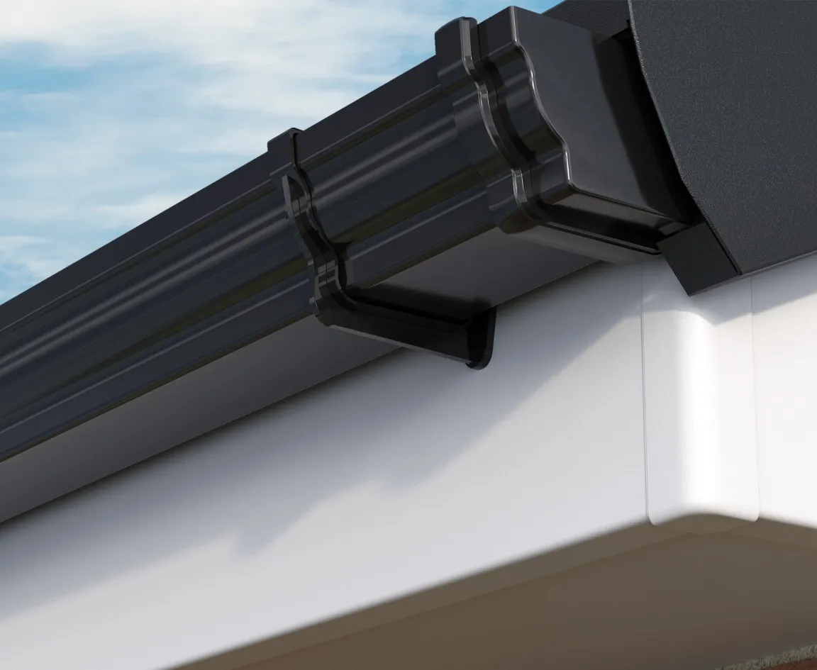 Ogee gutter profile with a moulded curved front